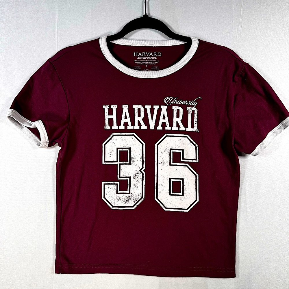 Harvard University fitted Baby T crop top
